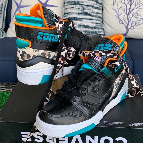 Converse ERX 260 MID Black/rapid teal/orange rindW - Picture 6 of 16